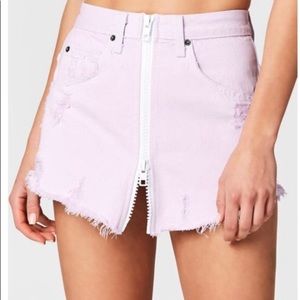 LF Carmar Beatrice Light Pink Distressed Skirt